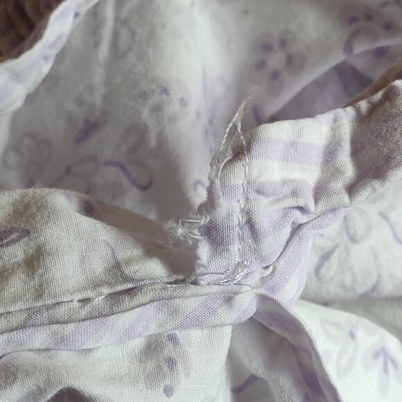 Pottery Barn Floral Duvet Cover Full Queen 2 Standard Shams Cotton 3 pc Lavender - Picture 11 of 12